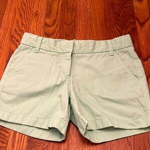 Green. Lime JCrew  crew broken in shorts women’s